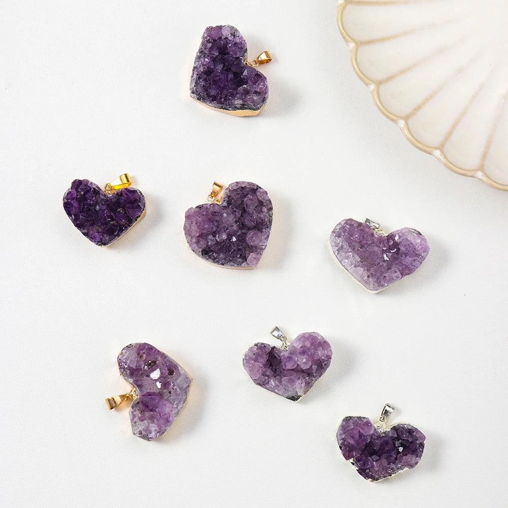Amethyst Heart pendant - Sparkle Jewels