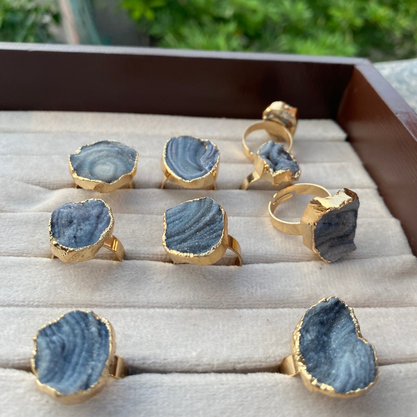 Grey Agate Ring