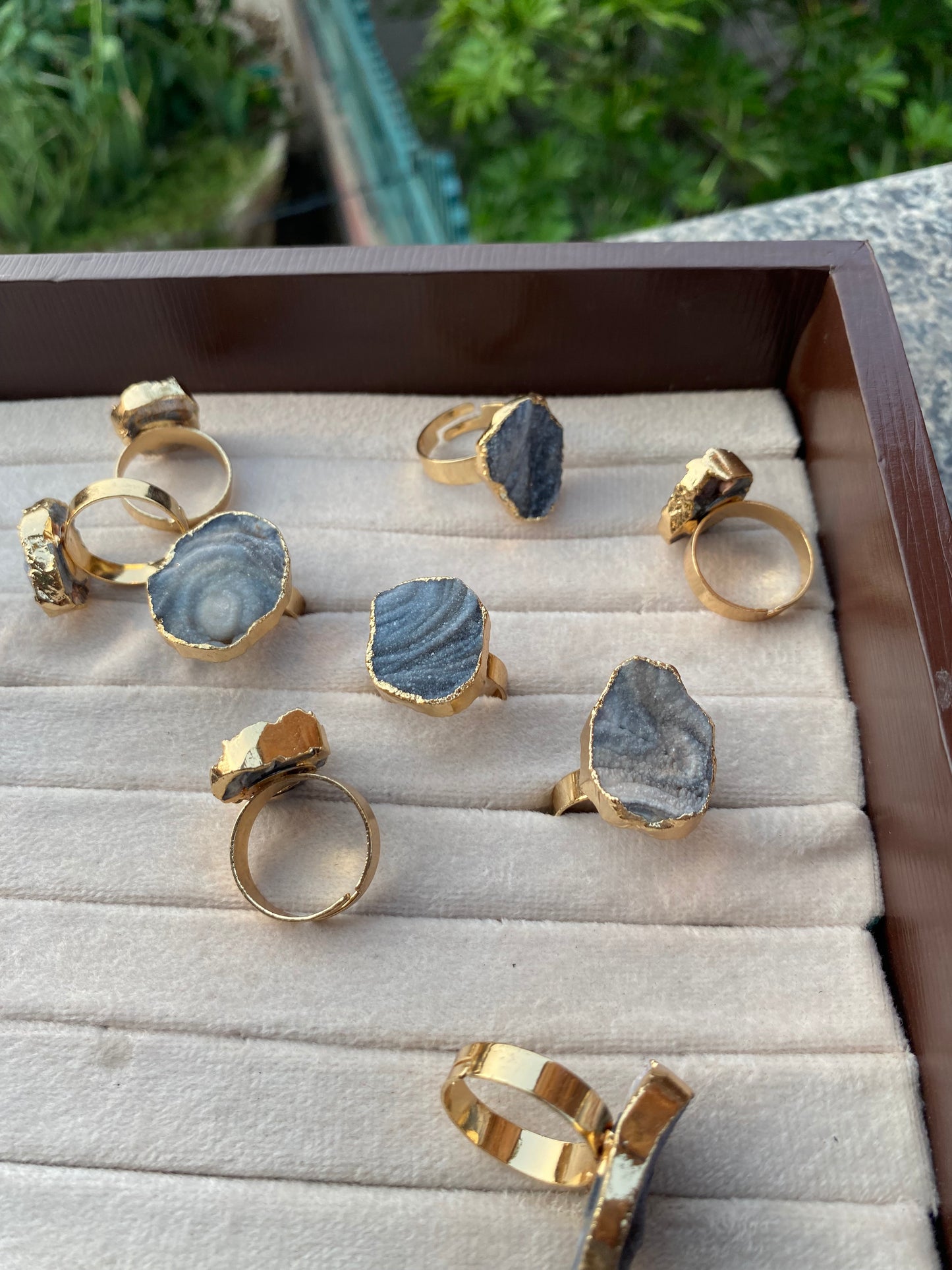 Grey Agate Ring