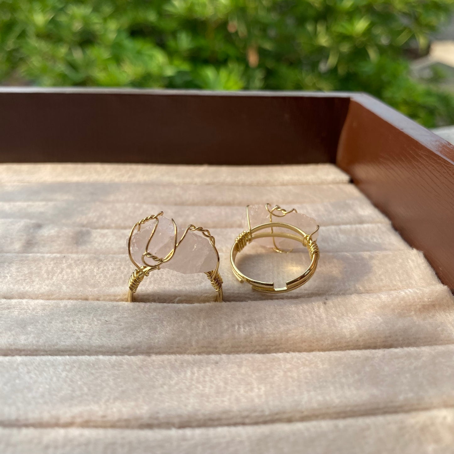 Wire Wrap Natural Stone Rings