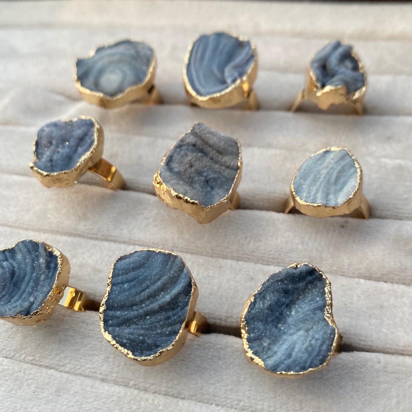 Grey Agate Ring