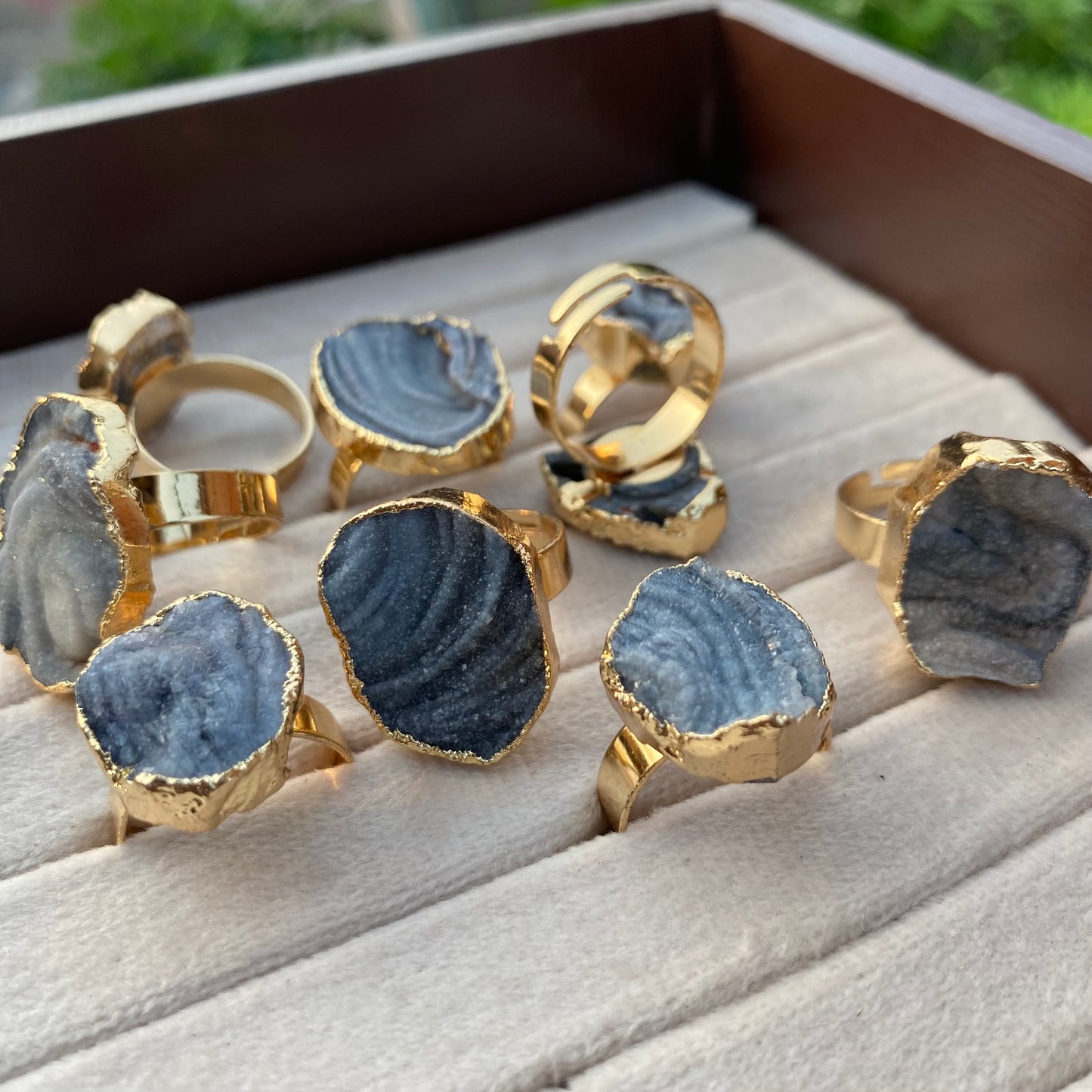 Grey Agate Ring