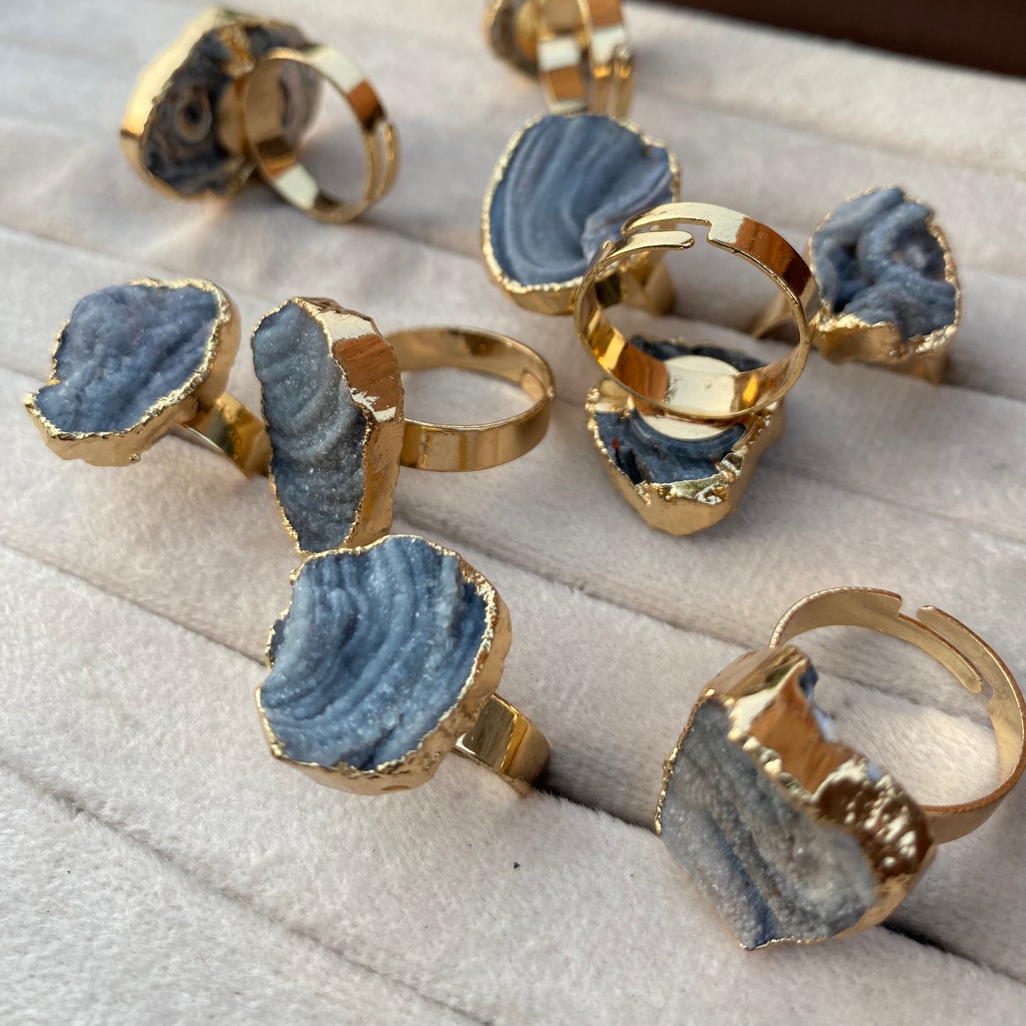 Grey Agate Ring