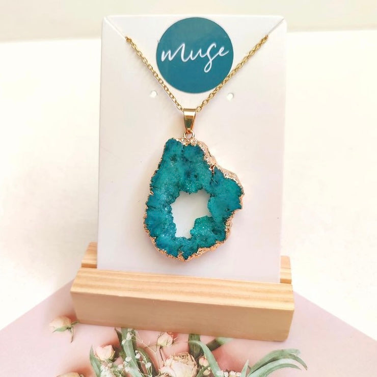 Druzy Agates Pendents