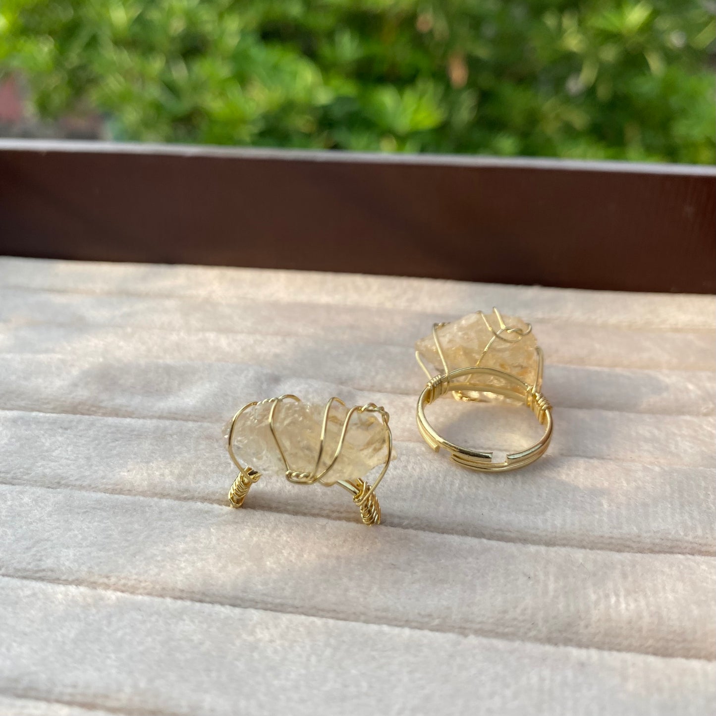 Wire Wrap Natural Stone Rings