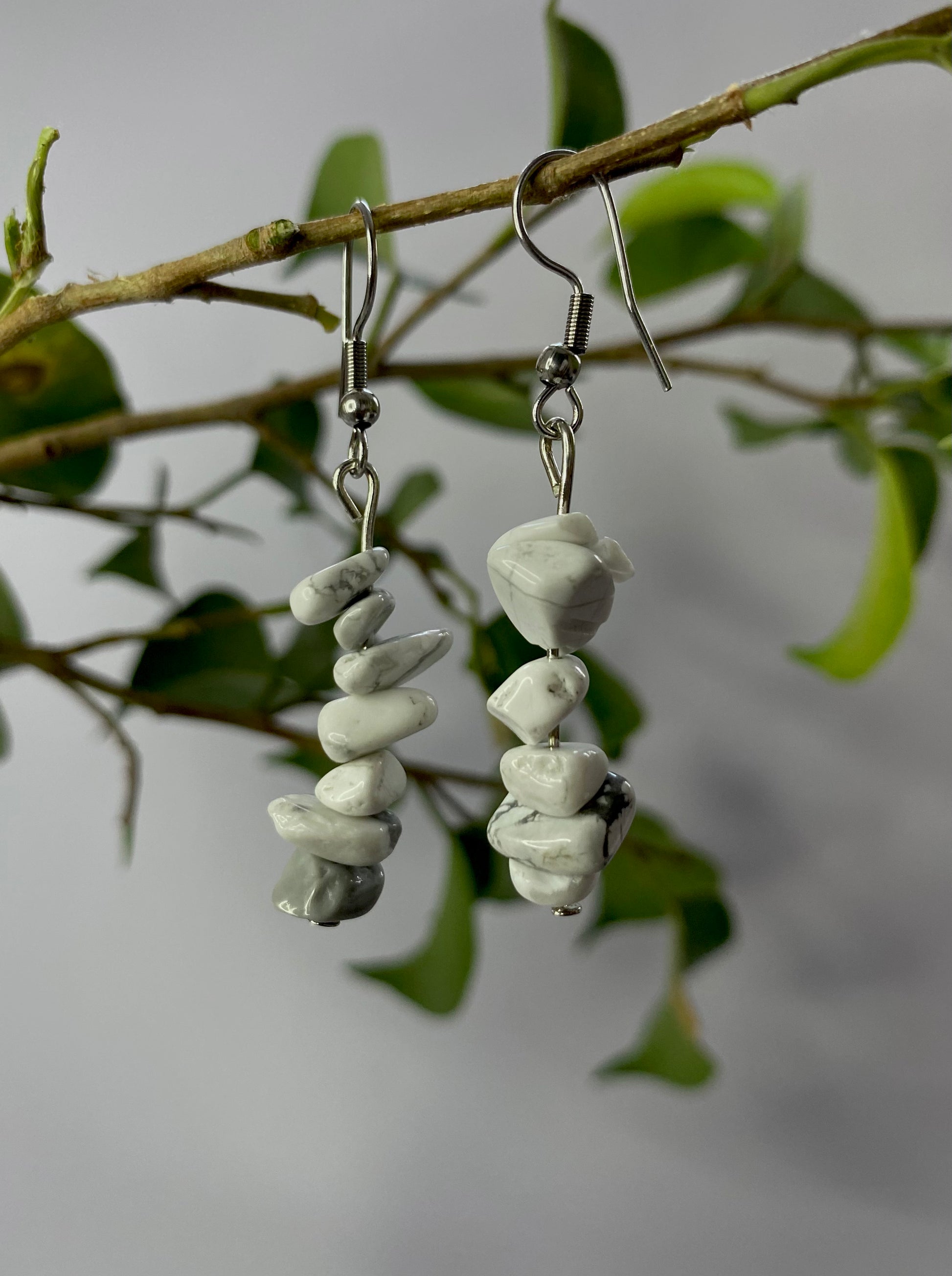 Stone Beaded Earrings - Sparkle Jewels