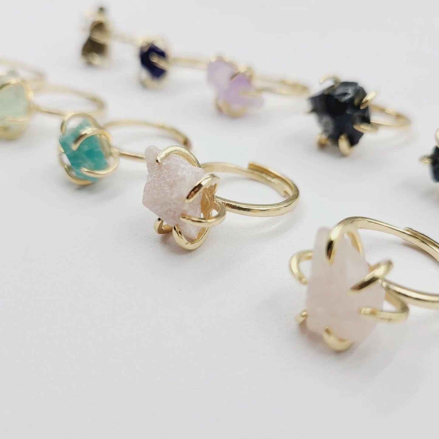Adjustable- Druzy Stone Rings - Sparkle Jewels