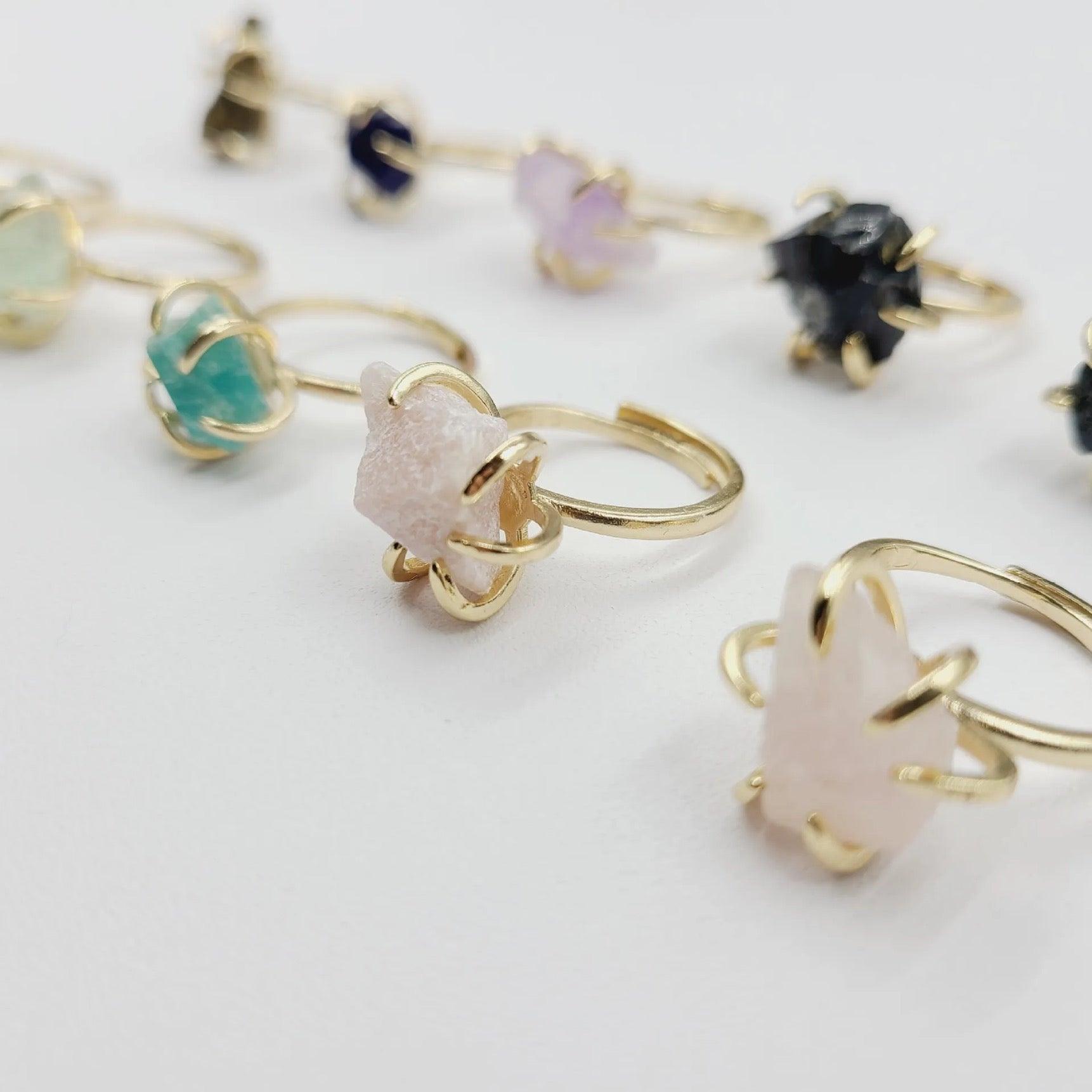 Adjustable- Druzy Stone Rings - Sparkle Jewels