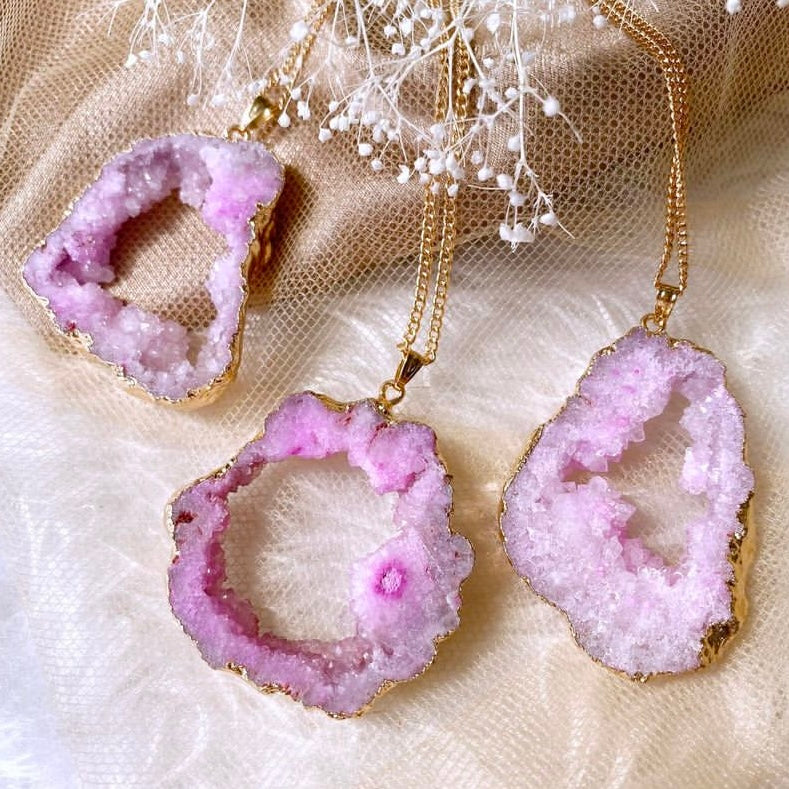 Druzy Agates Pendents