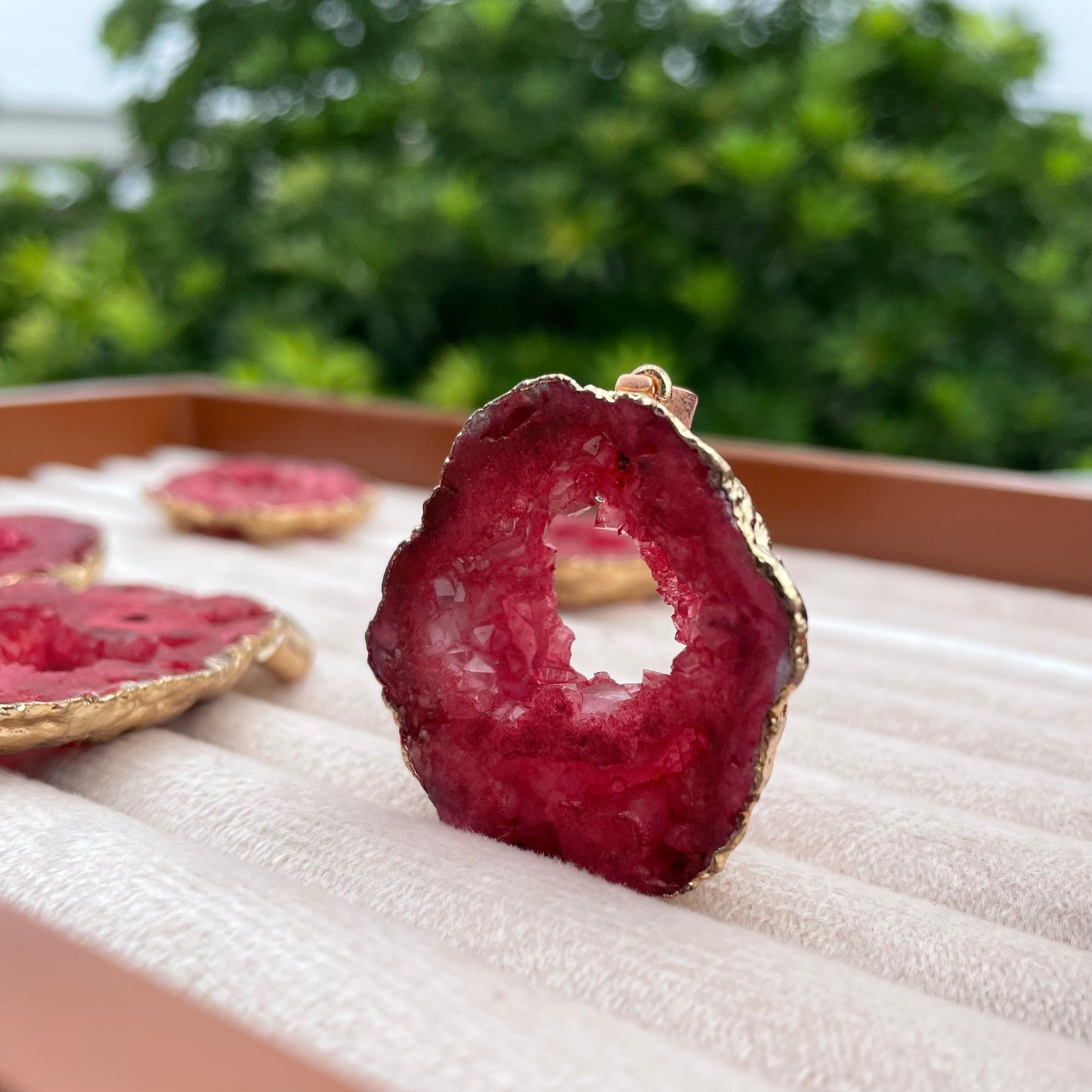 Druzy Agates Pendents