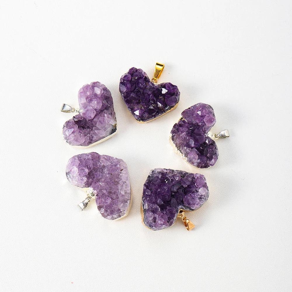 Amethyst Heart pendant - Sparkle Jewels
