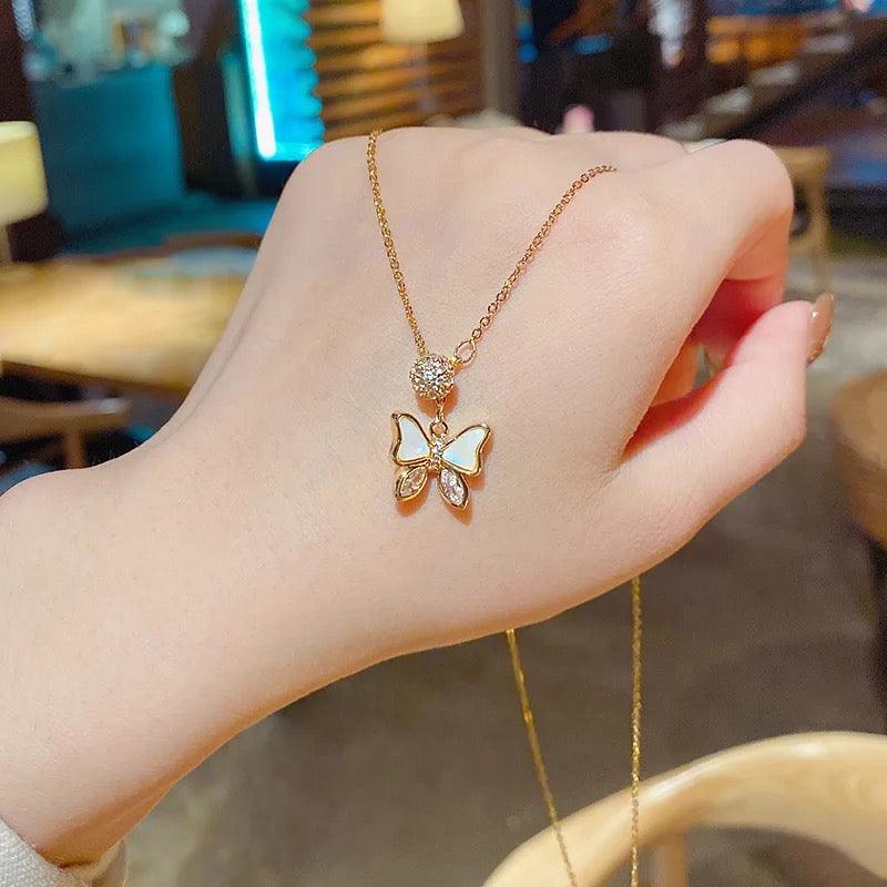 Butterfly Pendent Necklace - Sparkle Jewels