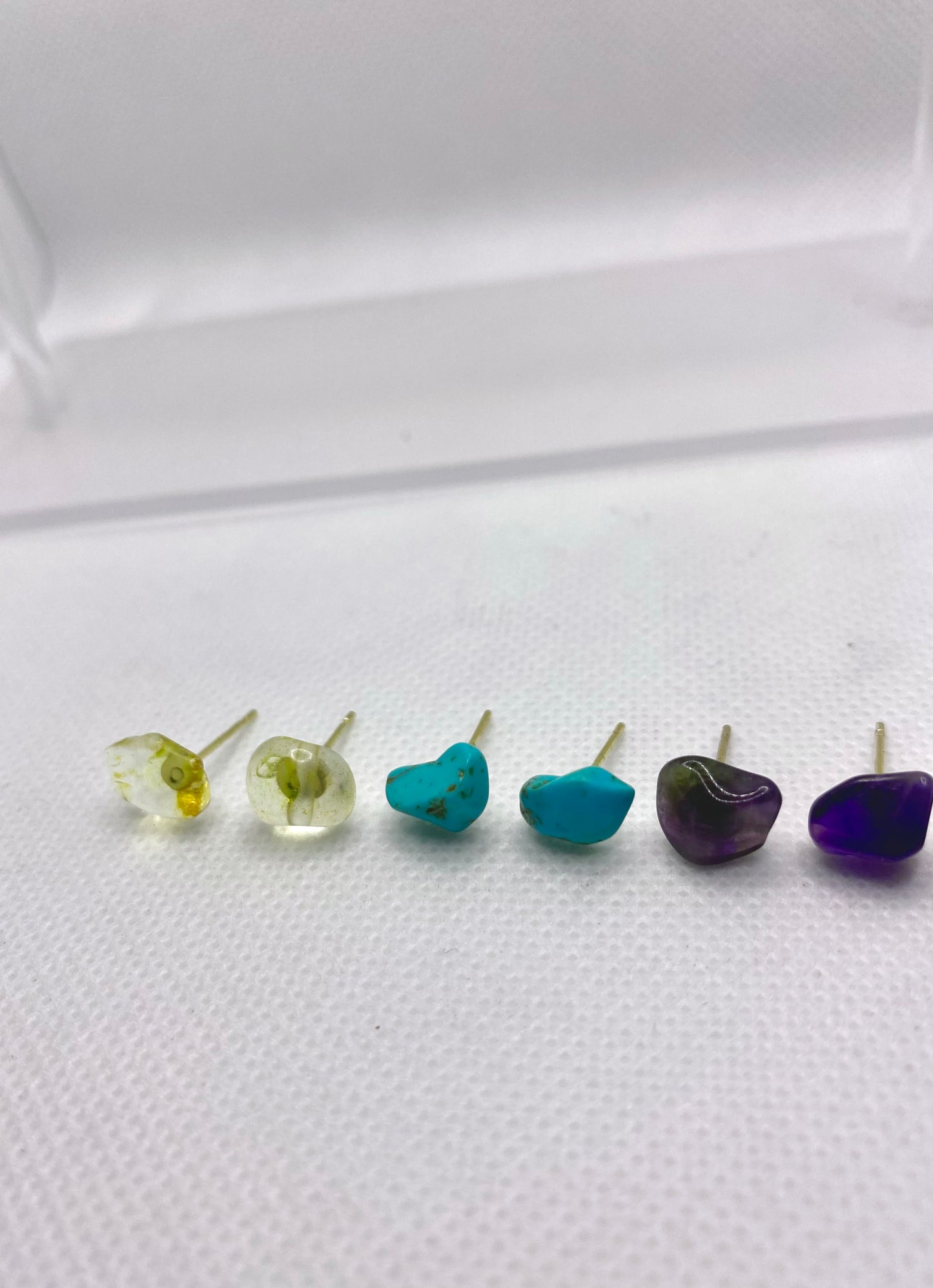 Natural Stone Studs - Sparkle Jewels