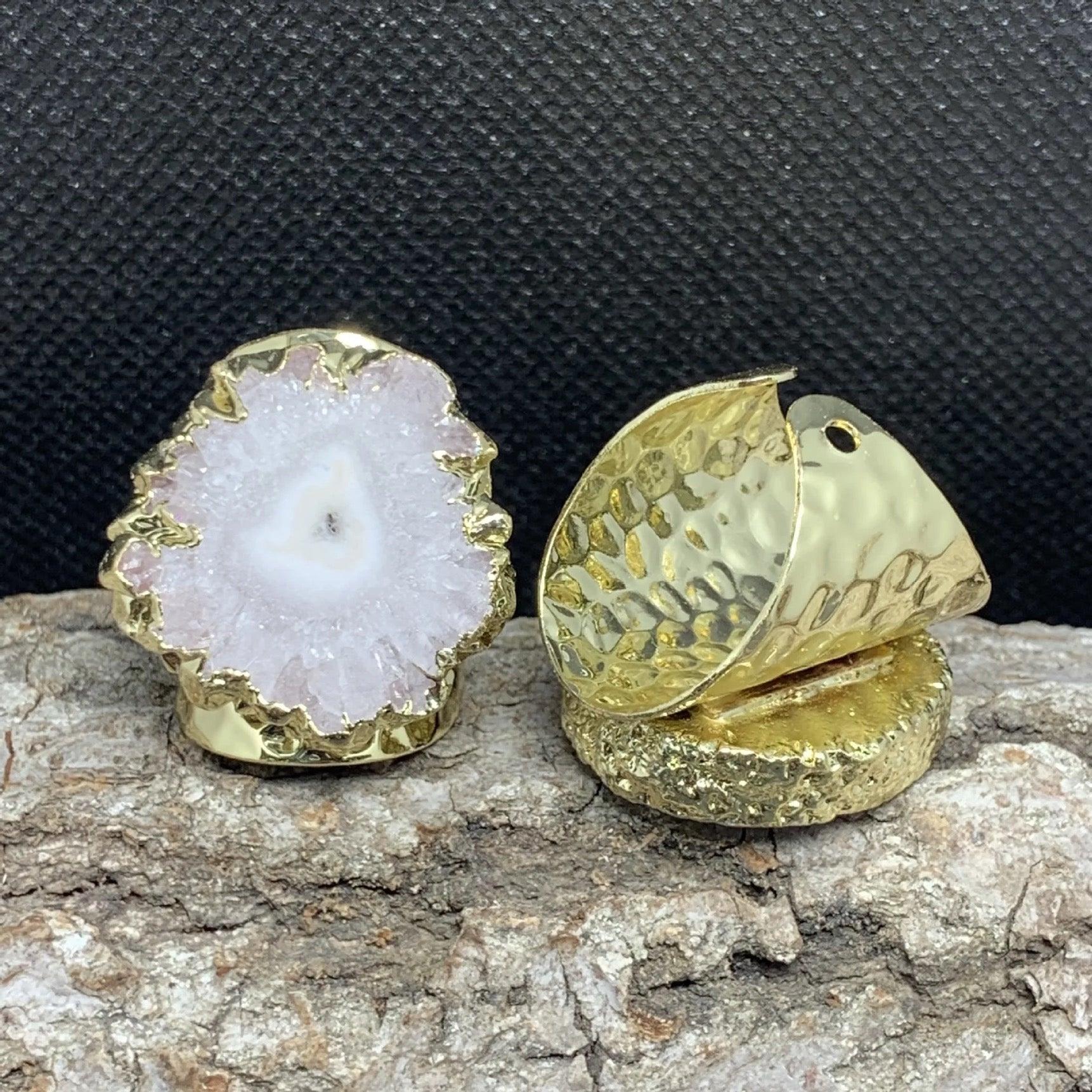 White druzy Ring - Sparkle Jewels