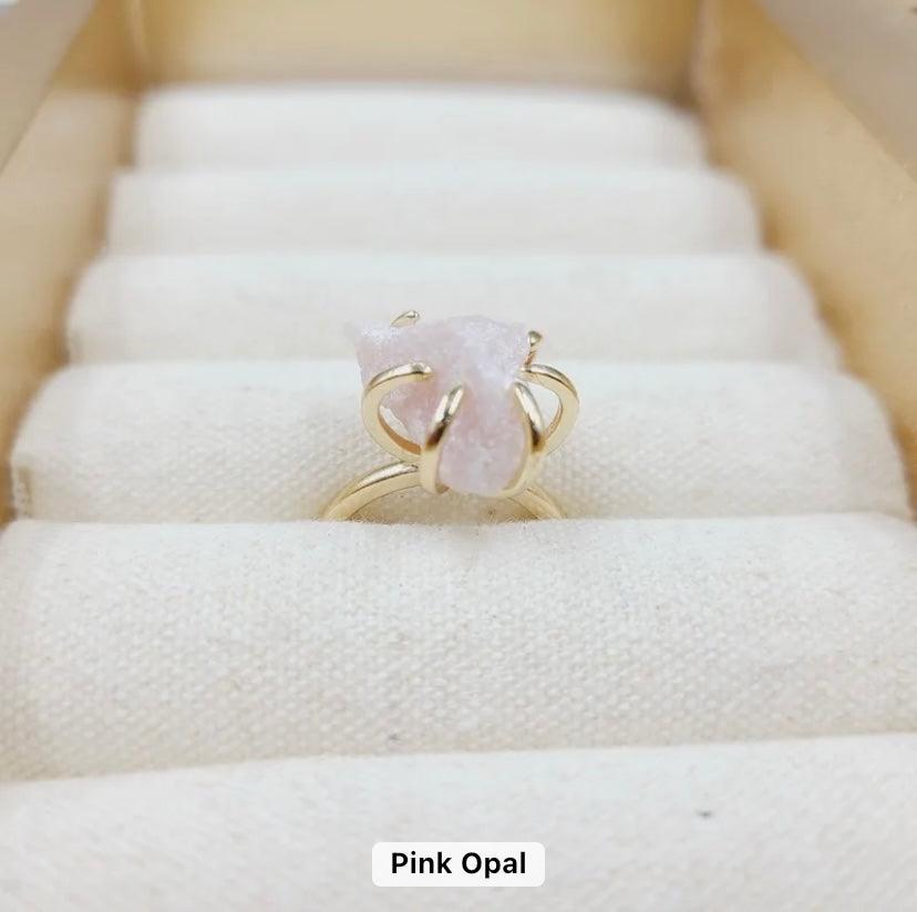 Adjustable- Druzy Stone Rings - Sparkle Jewels