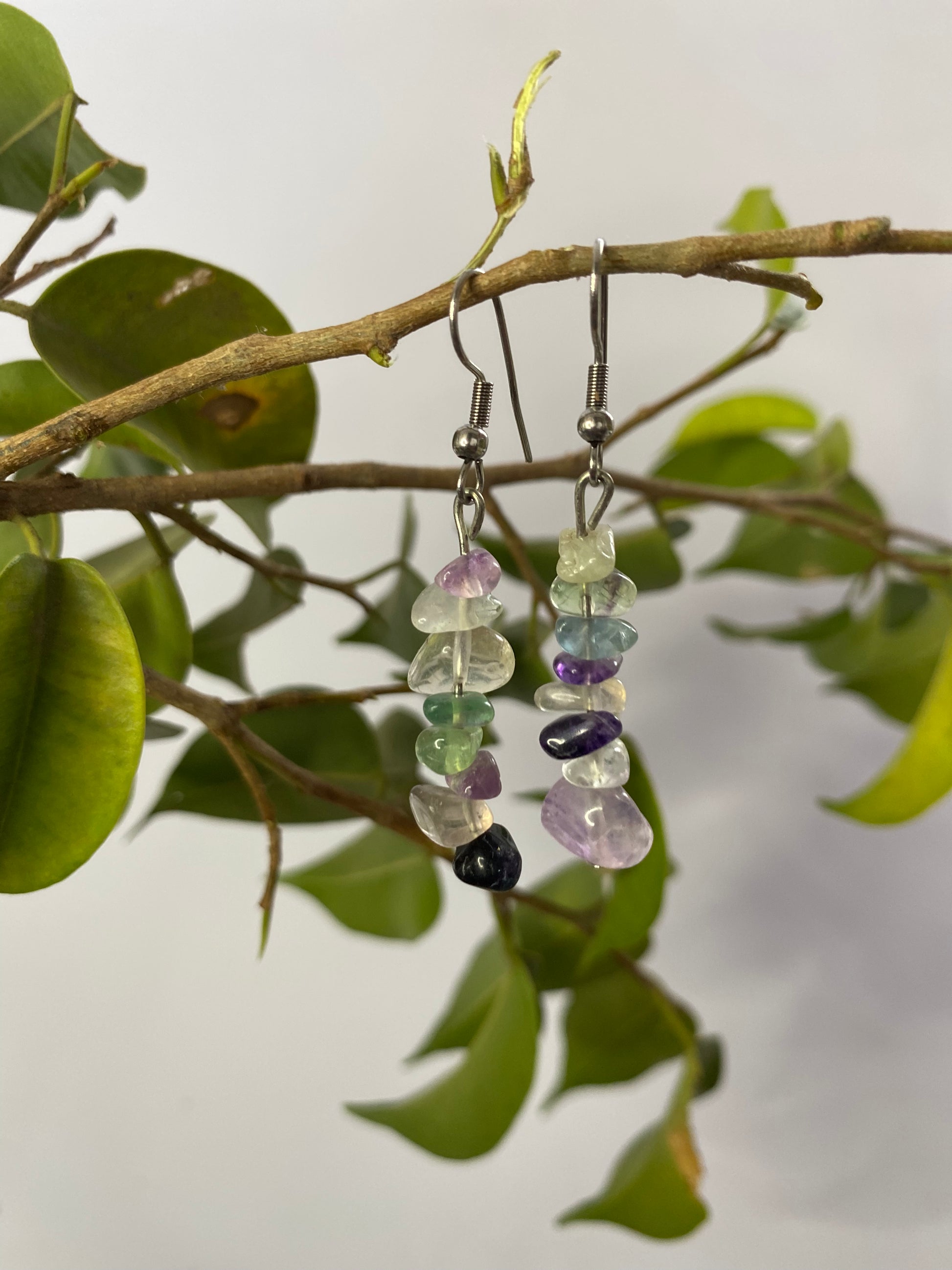 Stone Beaded Earrings - Sparkle Jewels