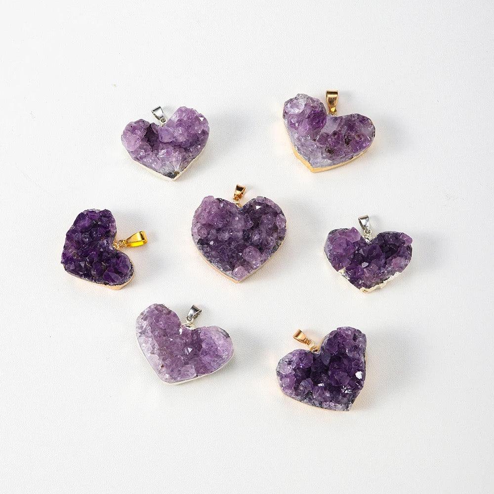 Amethyst Heart pendant - Sparkle Jewels