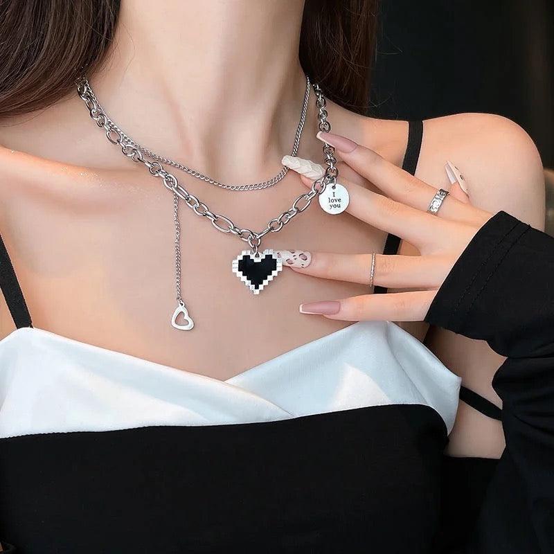 Pixel Mosaic Necklace - Sparkle Jewels