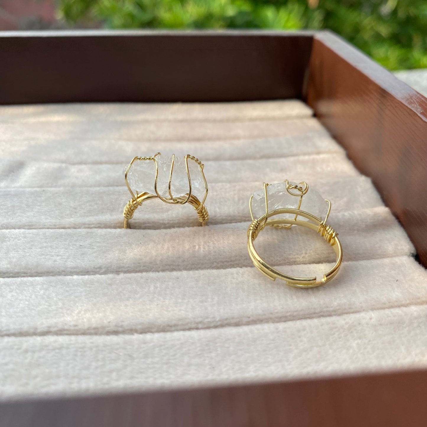 Wire Wrap Natural Stone Rings
