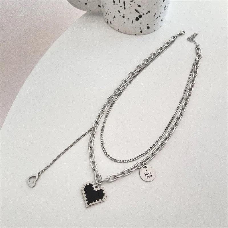 Pixel Mosaic Necklace - Sparkle Jewels