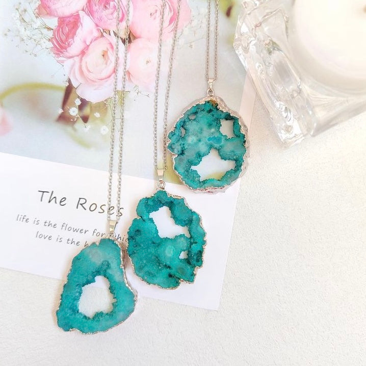 Druzy Agates Pendents