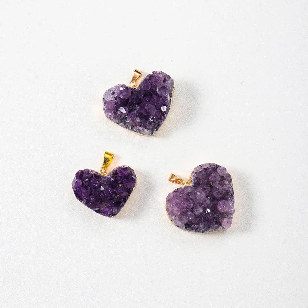 Amethyst Heart pendant - Sparkle Jewels