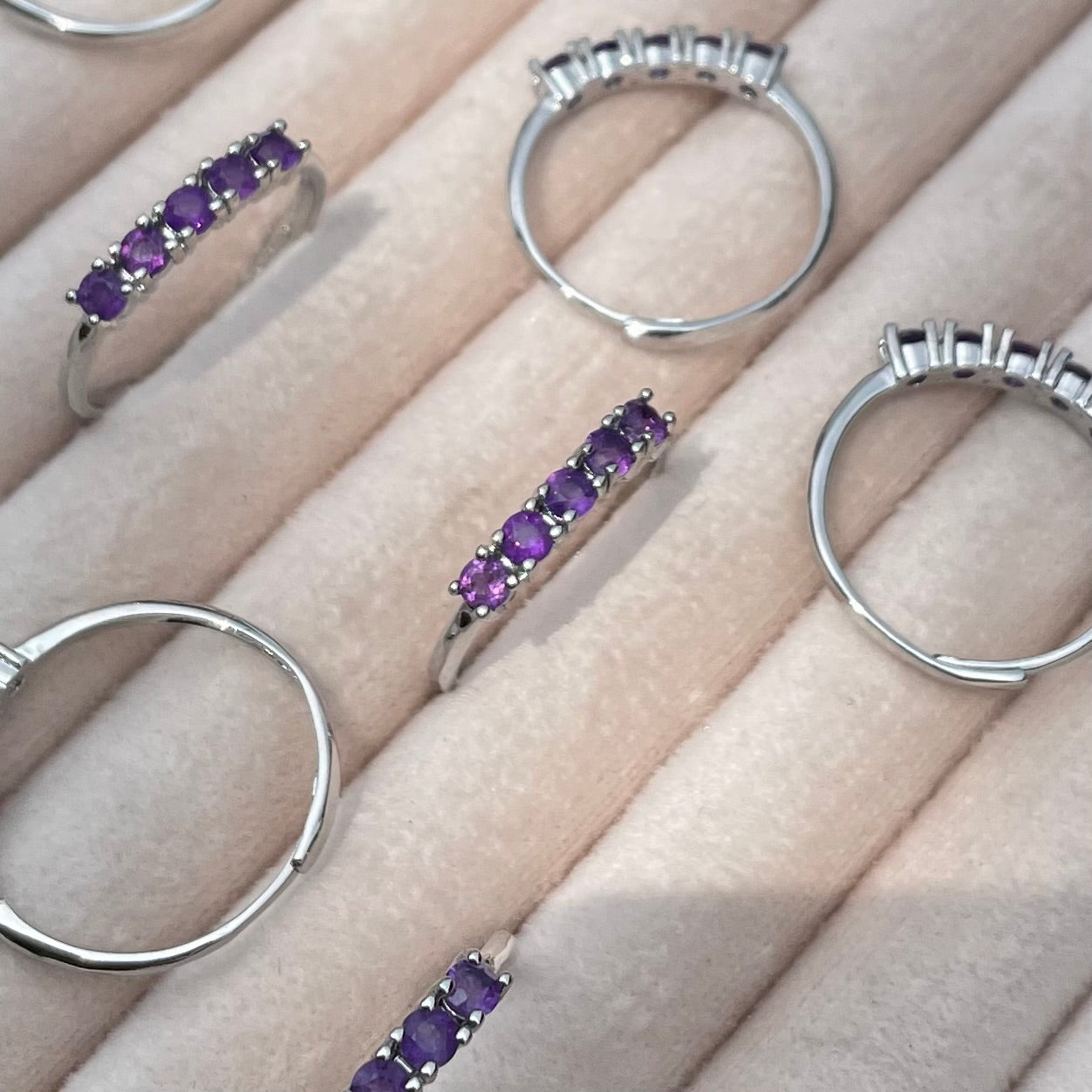 Amethyst Violet Row - Adjustable