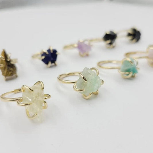 Adjustable- Druzy Stone Rings - Sparkle Jewels