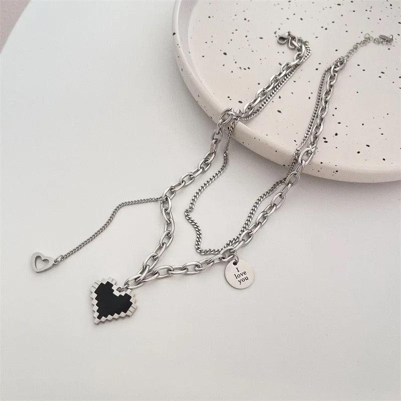 Pixel Mosaic Necklace - Sparkle Jewels