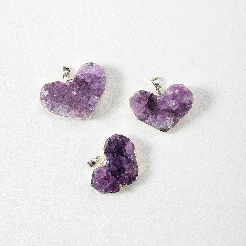 Amethyst Heart pendant - Sparkle Jewels