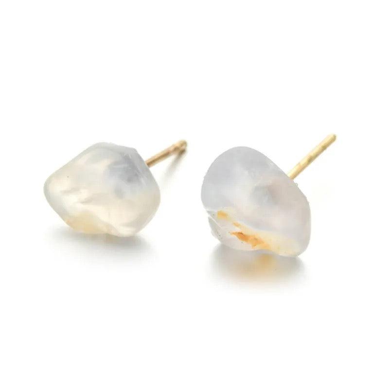 Natural Stone Studs - Sparkle Jewels