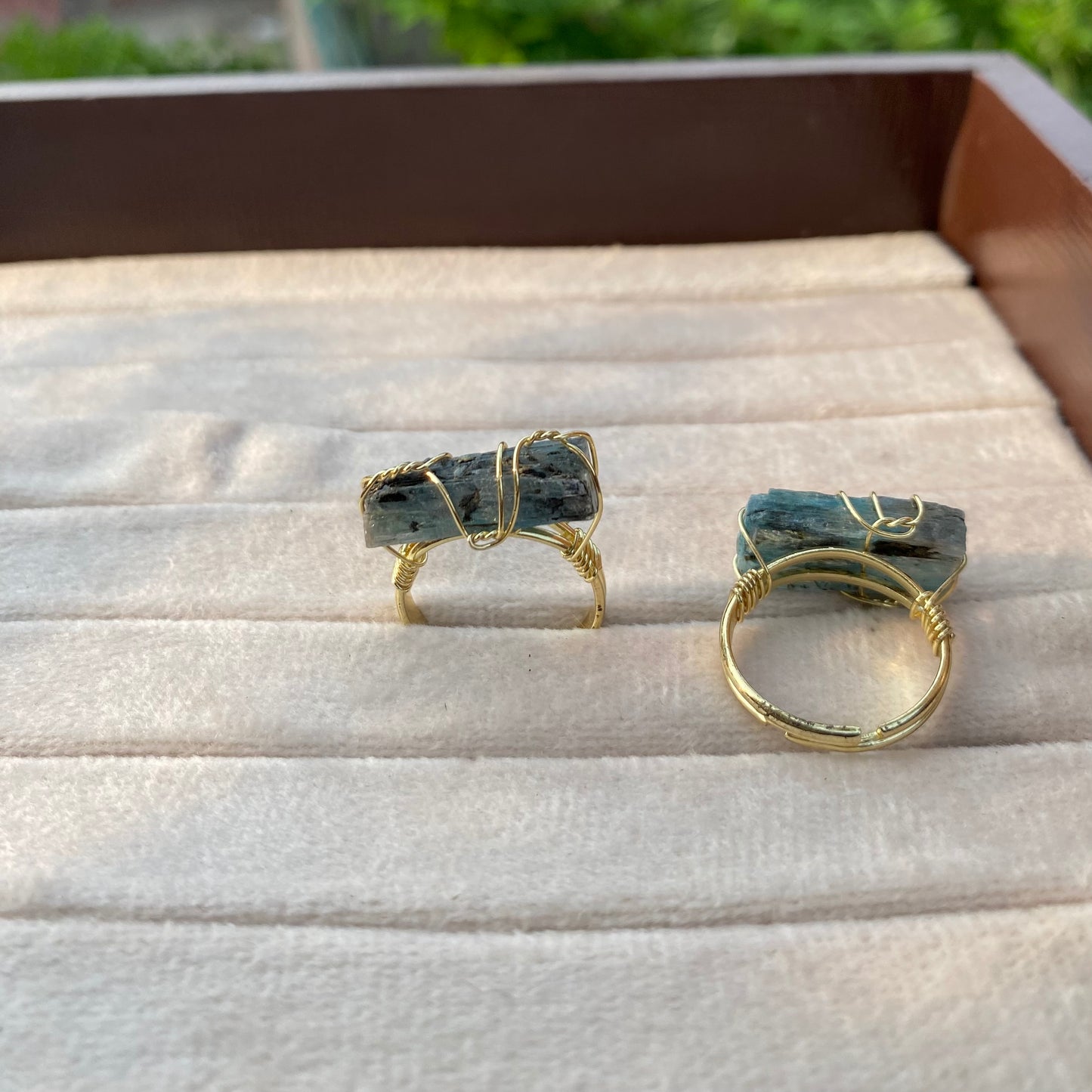 Wire Wrap Natural Stone Rings